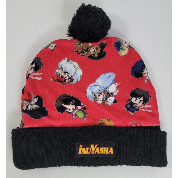 Bioworld Accessories - Inuyasha Knit Hat Chibi Pom Pom Adult Winter Cap Hot Topic Anime Manga Beanie